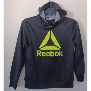 Reebok Pullover Windbreaker Youth Size 8 Hooded Athletic Jacket Lightweight Logo